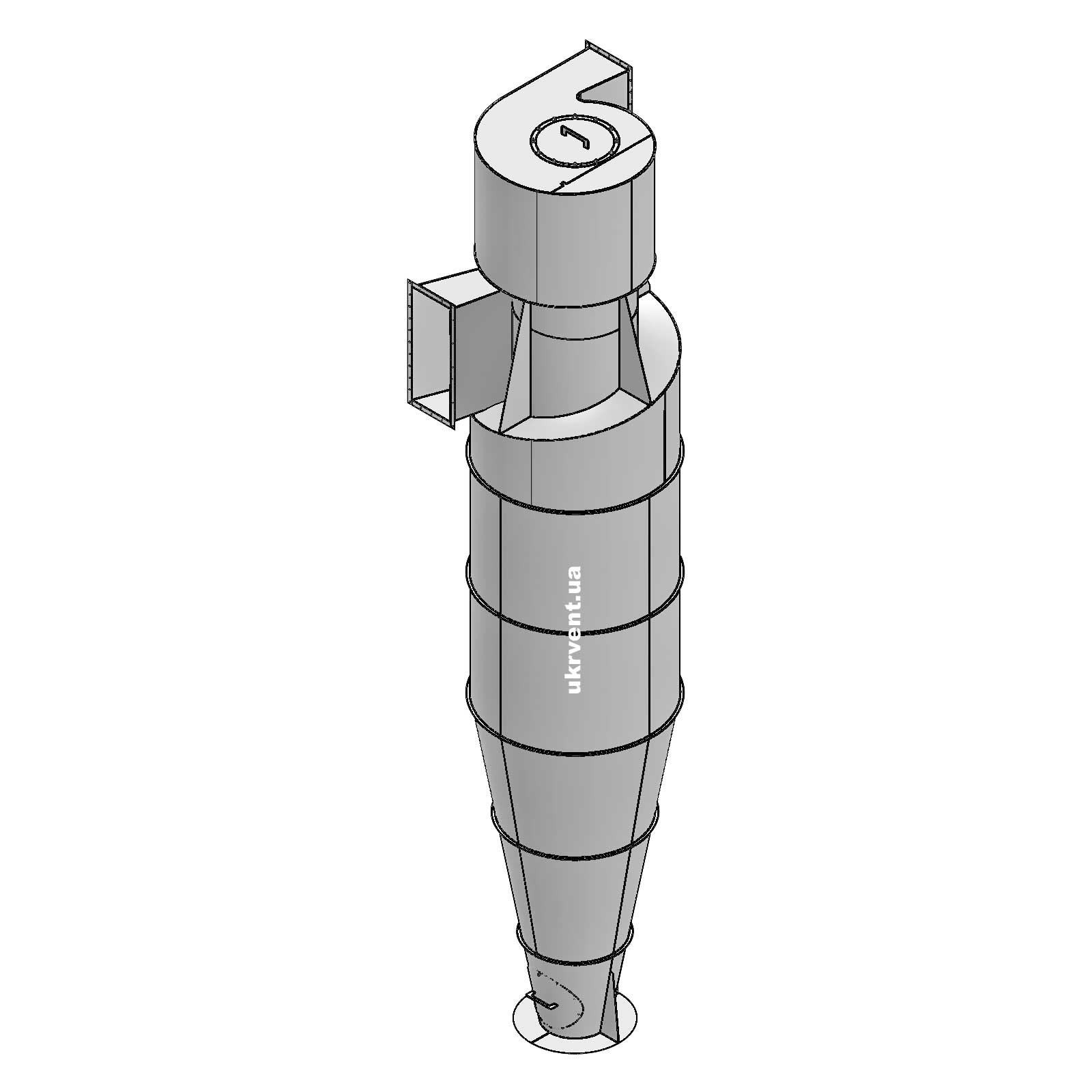 Циклон ЦН-15-1700-Пр-1У-СП-AISI316Ti-s3-У1