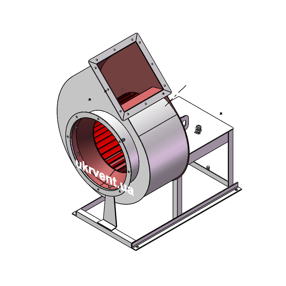 Вентилятор ВЦ14-46а-3,15.1 (Dн)-1-Пр45-ОН-AISI430-1081-(без дв.)1,1-1000-200-У2