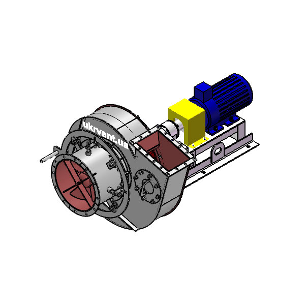 Вентилятор ВД5.1 (Dн)-3-Пр75-ВЗ-AISI316Ti-АДЧР1081-(з дв.)2,2-1000-80-У2-(с НА)