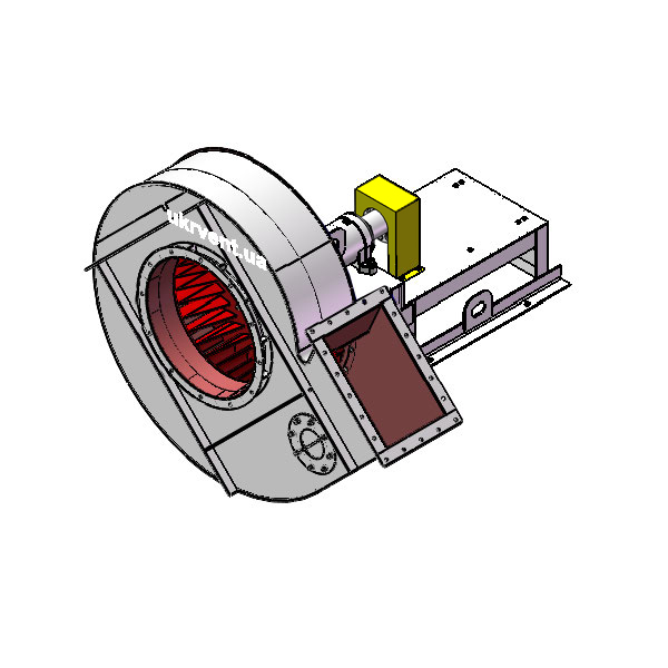 Вентилятор ВД167-37-10.1 (Dн)-3-Пр45-ОН-ст3-1081-(без дв.)15-1000-80-У2-(без НА)