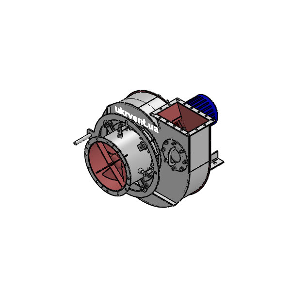 Вентилятор ВД167-37-5 з двигуном 1,5кВт 750об/хв