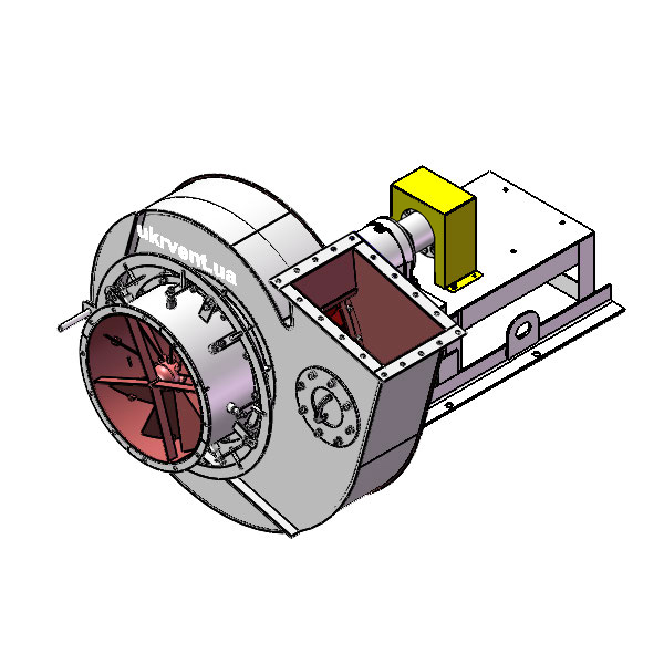 Вентилятор ВД167-37-8.1 (Dн)-3-Пр75-ОН-ст3-1081-(без дв.)5,5-750-80-У2-(с НА)