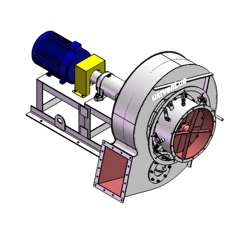 Вентилятор ВДН-8.1 (Dн)-3-Л15-ВЗ-AISI316Ti-АДЧР1081-(з дв.)7,5-1500-80-У2-(з НА)
