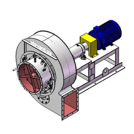 Вентилятор ВДН-8.1 (Dн)-3-Пр0-ВЗ-AISI316Ti-АДЧР1081-(з дв.)7,5-1500-80-У2-(з НА)
