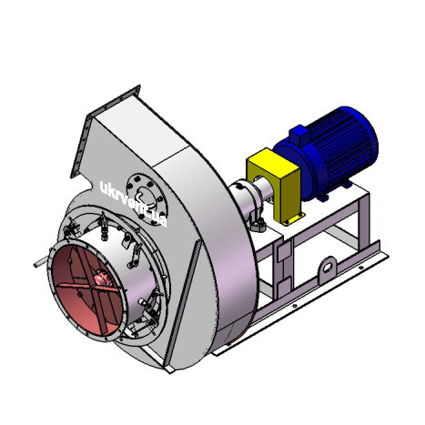 Вентилятор ВДН-8.1 (Dн)-3-Пр165-ВЗ-AISI316Ti-АДЧР1081-(з дв.)7,5-1500-80-У2-(з НА)