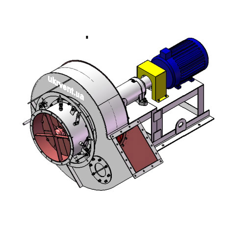 Вентилятор ВДН-8.1 (Dн)-3-Пр45-ВЗ-AISI316Ti-АДЧР1081-(з дв.)7,5-1500-80-У2-(з НА)