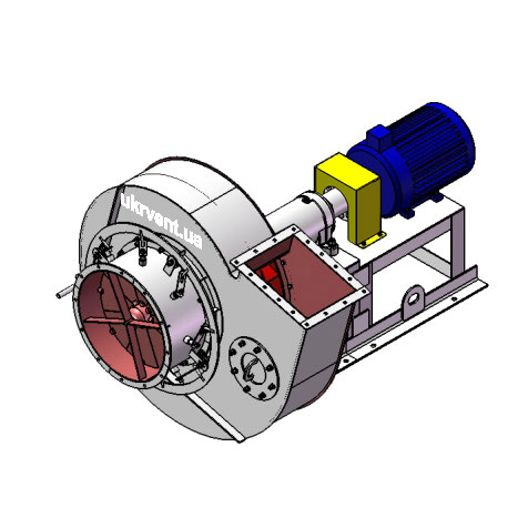 Вентилятор ВДН-8.1 (Dн)-3-Пр75-ВЗ-AISI316Ti-АДЧР1081-(з дв.)7,5-1500-80-У2-(з НА)