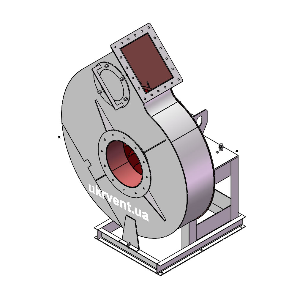 Вентилятор ВР-130-19-12,5.5 (1,1Dн)-1-Пр45-ВЗ-ст3-1081-(без дв.)45-1000-986-80-У2