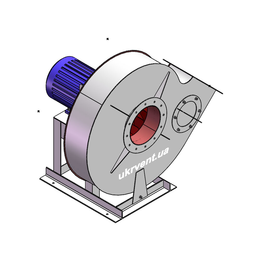 Вентилятор ВР120-28-8.2 (0,9Dн)-1-Л315-ОН-ст3-1081-(з дв.)7,5-1500-1388-80-У2