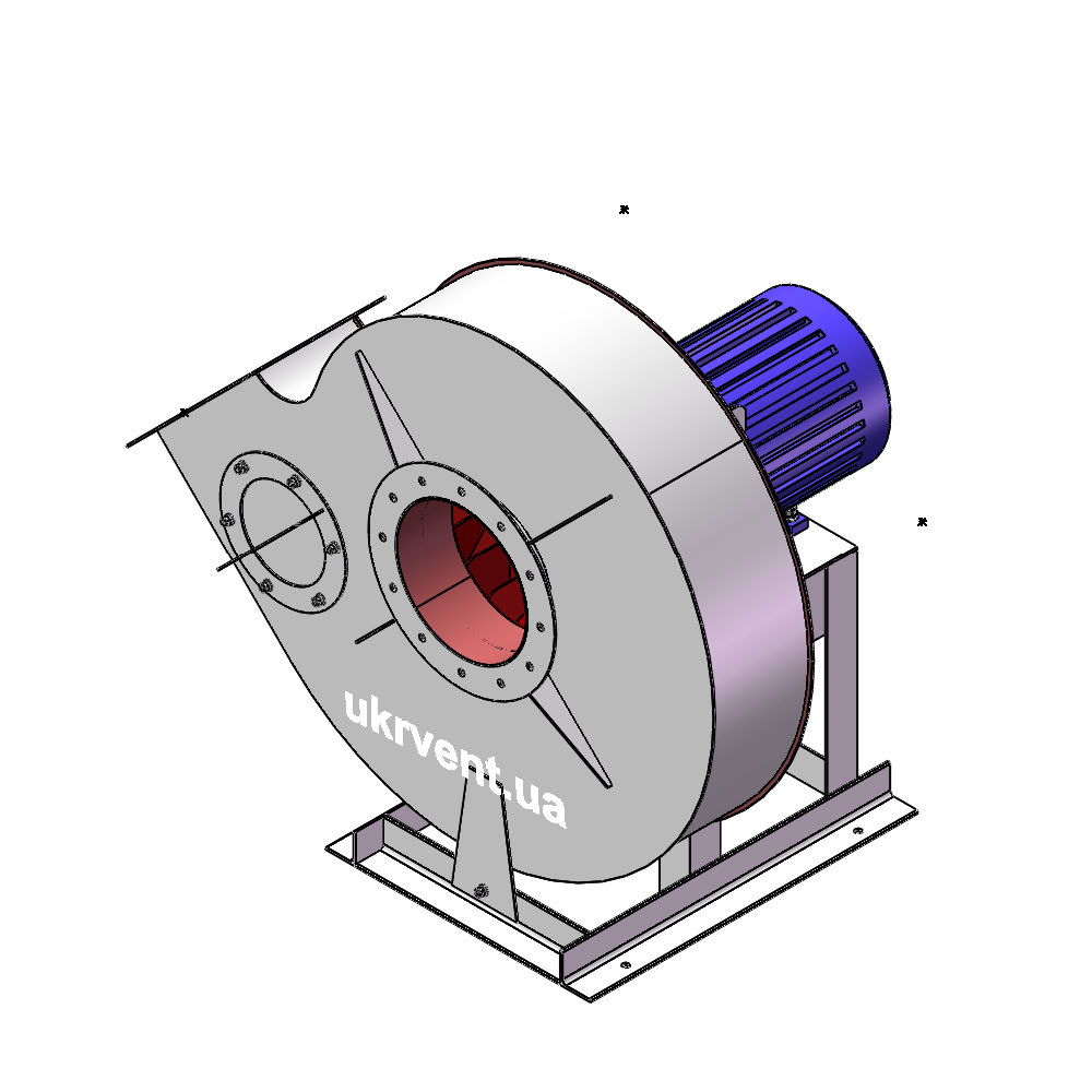 Вентилятор ВР120-28-8.2 (0,9Dн)-1-Пр315-ОН-ст3-1081-(з дв.)7,5-1500-1388-80-У2