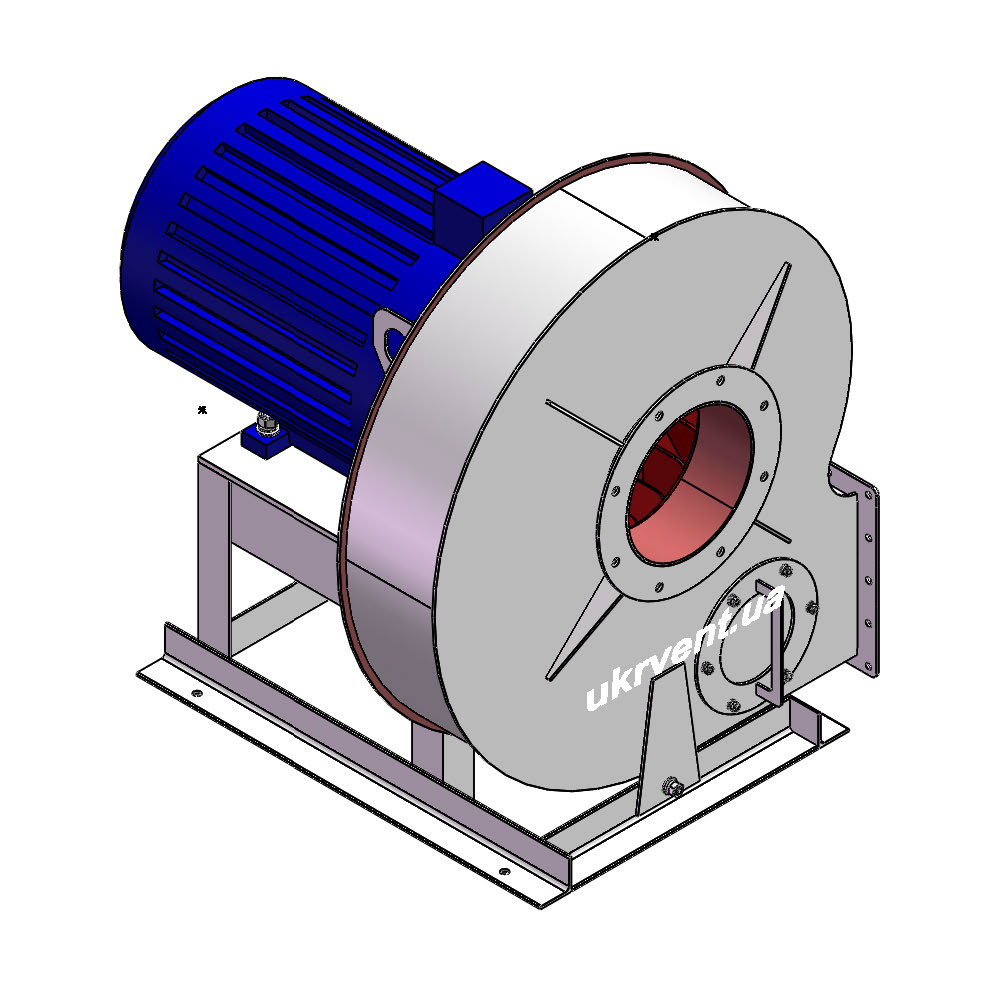 Вентилятор ВР132-28-5.1 (Dн)-1-Л270-ОН-ст3-1081-(з дв.)7,5-3000-2885-200-У2