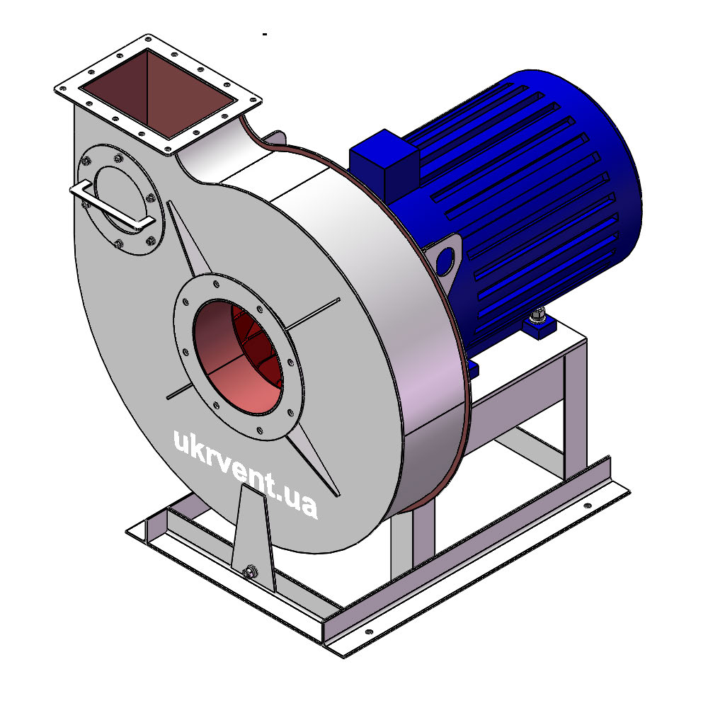 Вентилятор ВР132-28-5 з двигуном 7,5кВт 3000об/хв