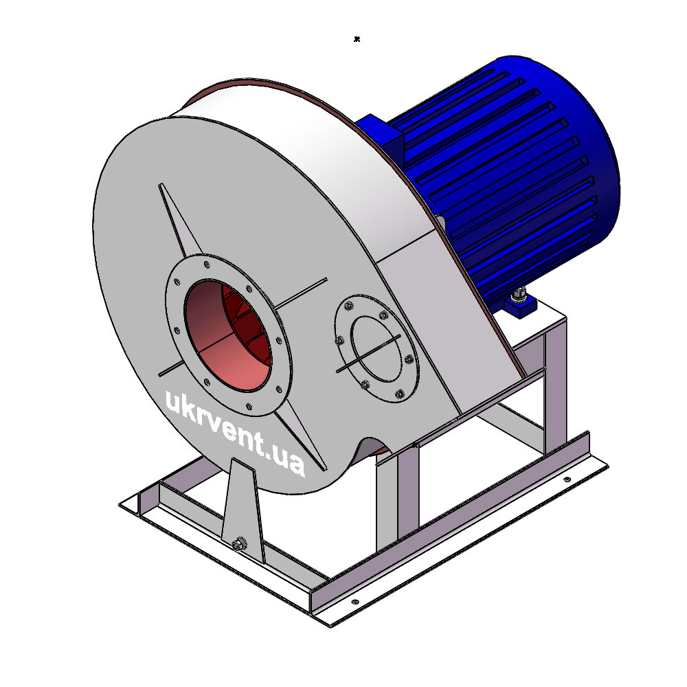 Вентилятор ВР132-28-5.2 (0,9Dн)-1-Пр135-ОН-AISI430-1081-(з дв.)5,5-3000-2870-200-У2