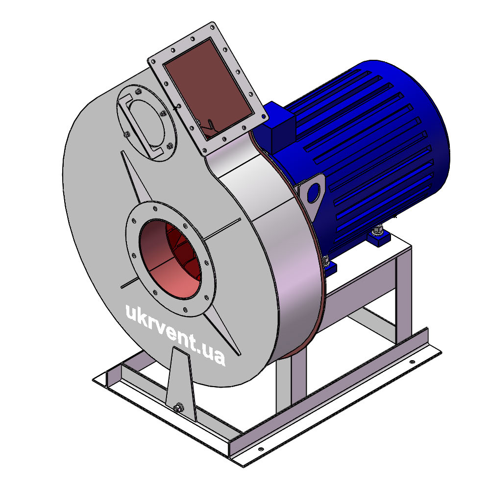 Вентилятор ВР132-28-5.2 (0,9Dн)-1-Пр45-ОН-AISI430-АДЧР1081-(з дв.)5,5-3000-2870-80-У2