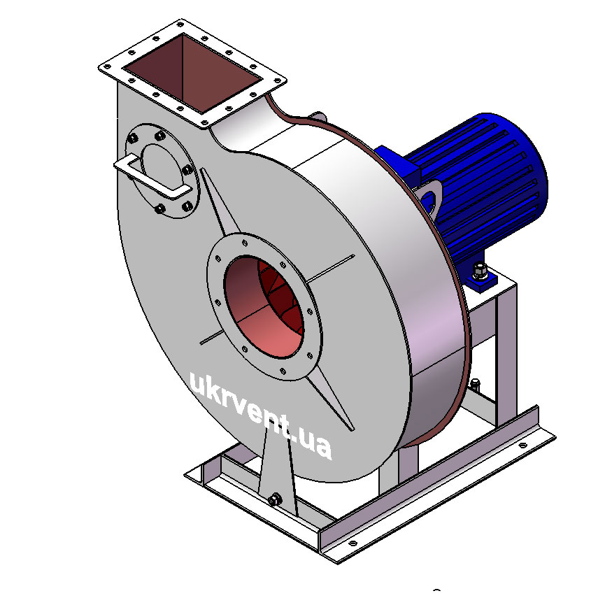 Вентилятор ВР132-30-4.3 (0,95Dн)-1-Пр0-ВЗ-AISI316Ti-АДЧР1081-(з дв.)1,5-3000-2820-200-У2