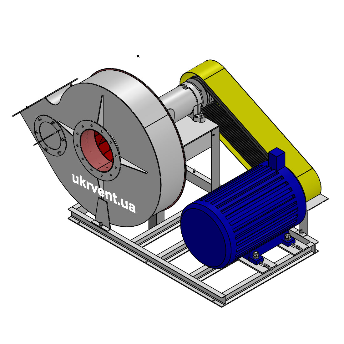 Вентилятор ВР132-30-8.1 (Dн)-5-Пр315-ОН-ст3-1081-(з дв.)15-1500-1500-80-У2