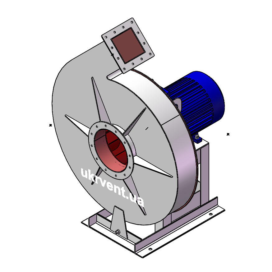 Вентилятор ВР165-15-9.1 (Dн)-1-Пр45-ОН-ст3-1081-(з дв.)15-1500-1460-80-У2
