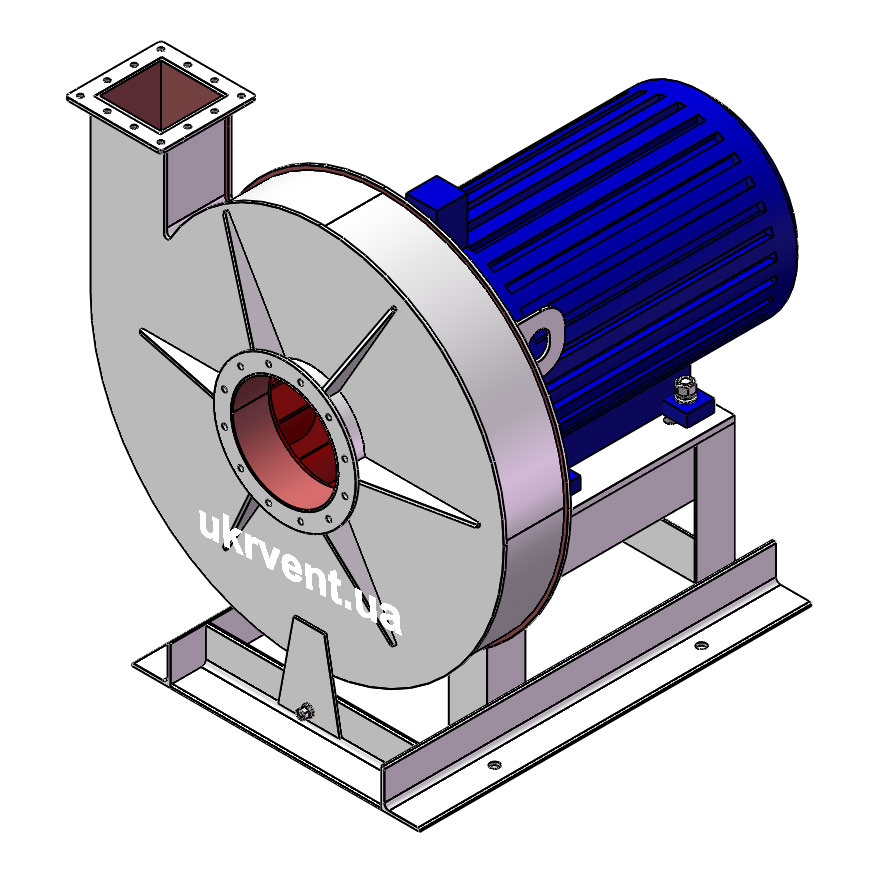 Вентилятор ВР170-18-8 з двигуном 55кВт 3000об/хв