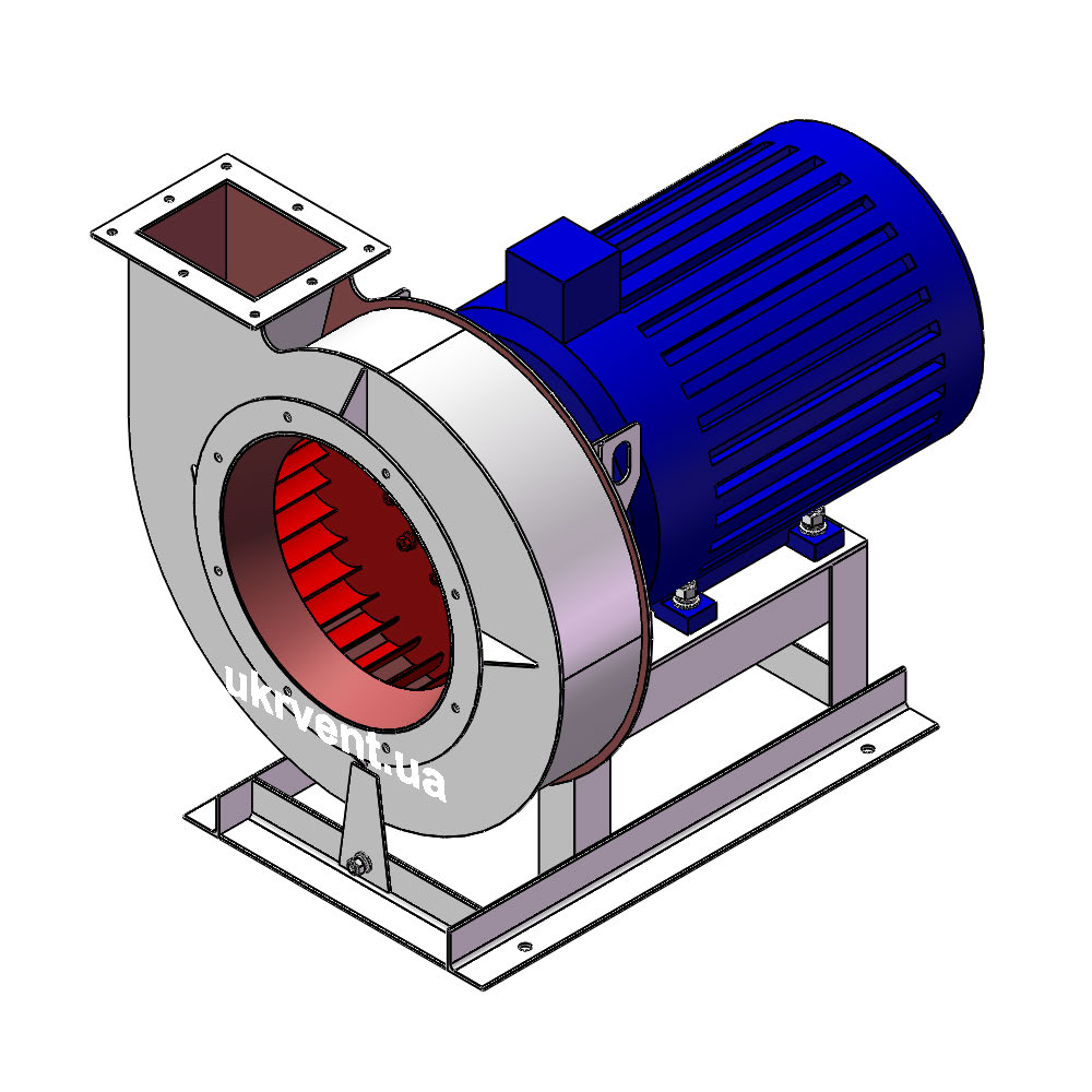 Вентилятор ВР217-30-4 з двигуном 7,5кВт 3000об/хв