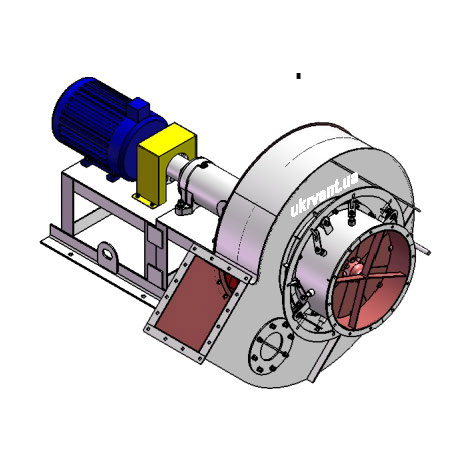 Вентилятор ВР96-43-8.1 (Dн)-3-Л45-ОН-ст3-1081-(з дв.)7,5-1500-80-У2-(з НА)