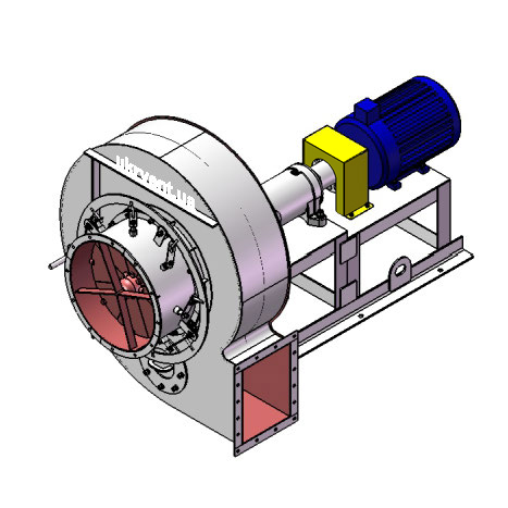 Вентилятор ВР96-43-8.1 (Dн)-3-Пр0-ОН-ст3-1081-(з дв.)7,5-1500-80-У2-(з НА)
