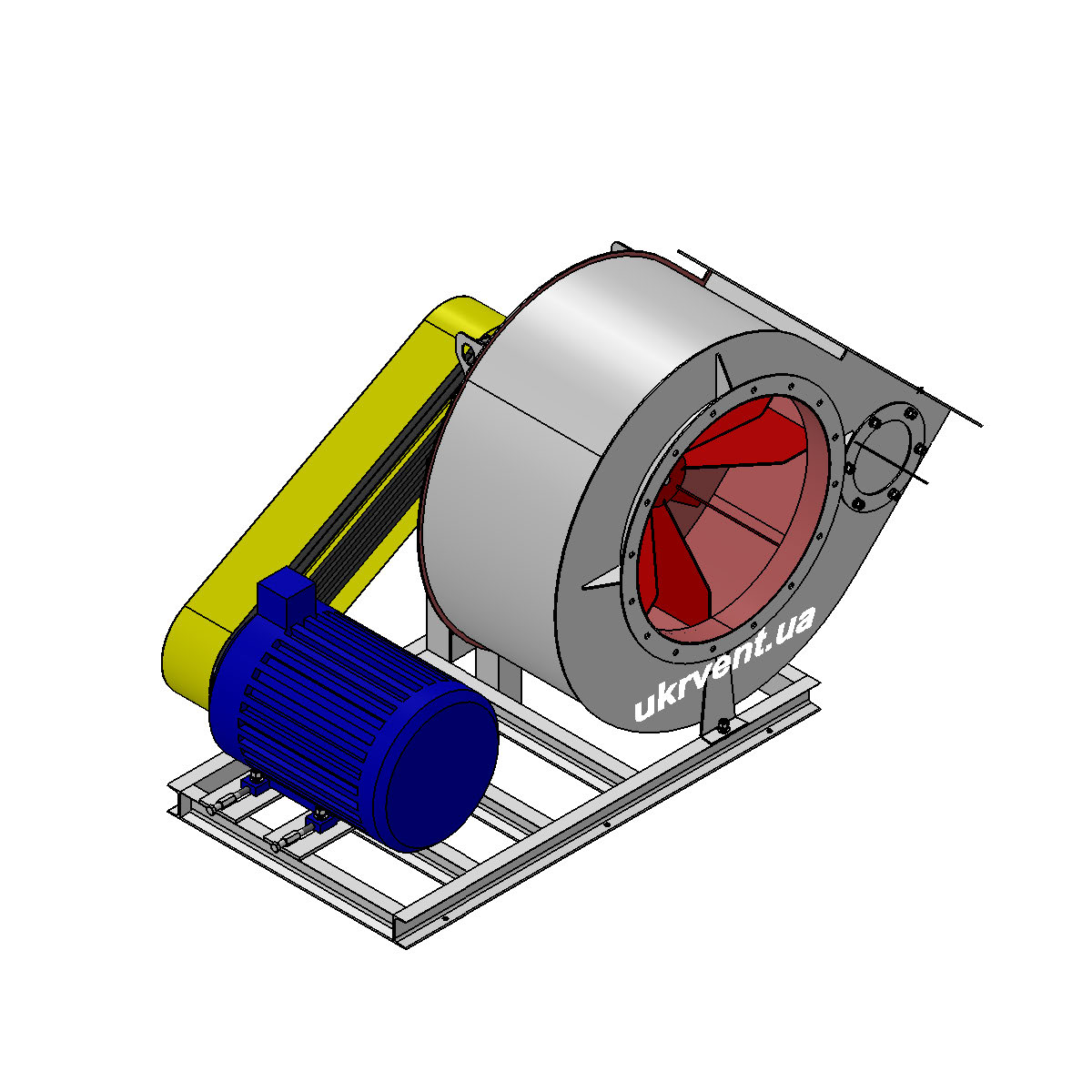 Вентилятор ВРП-120-45-6,3.1 (Dн)-5-Л315-ВЗ-AISI316Ti-АДЧР1081-(з дв.)7,5-1500-1200-200-У2