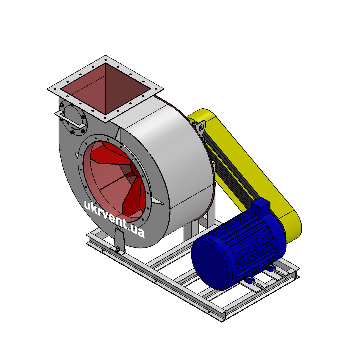 Вентилятор ВРП-120-45-6,3 з двигуном 4кВт 1500об/хв