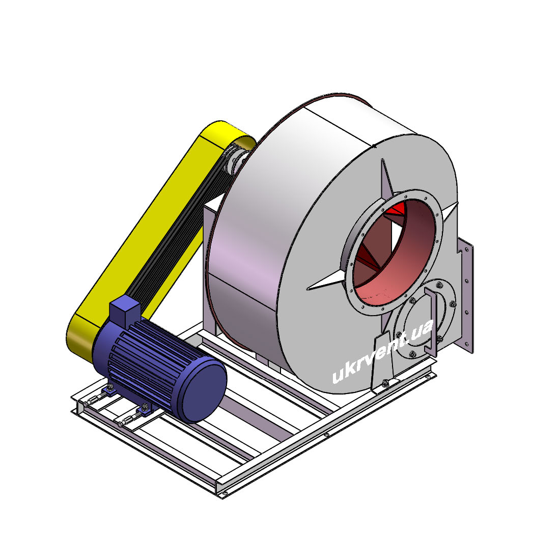 Вентилятор ВРП-6.1 (Dн)-5-Л270-ВЗ-AISI316Ti-АДЧР1081-(з дв.)7,5-1500-1620-200-У2
