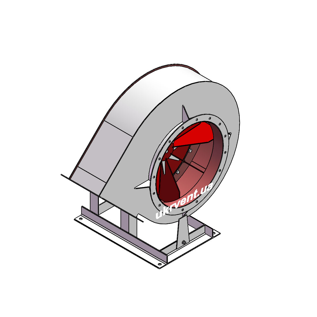 Вентилятор ВЦП5-45-6,3.2 (0,9Dн)-1-Л135-ОН-ст3-1081-(без дв.)5,5-1500-1455-80-У2