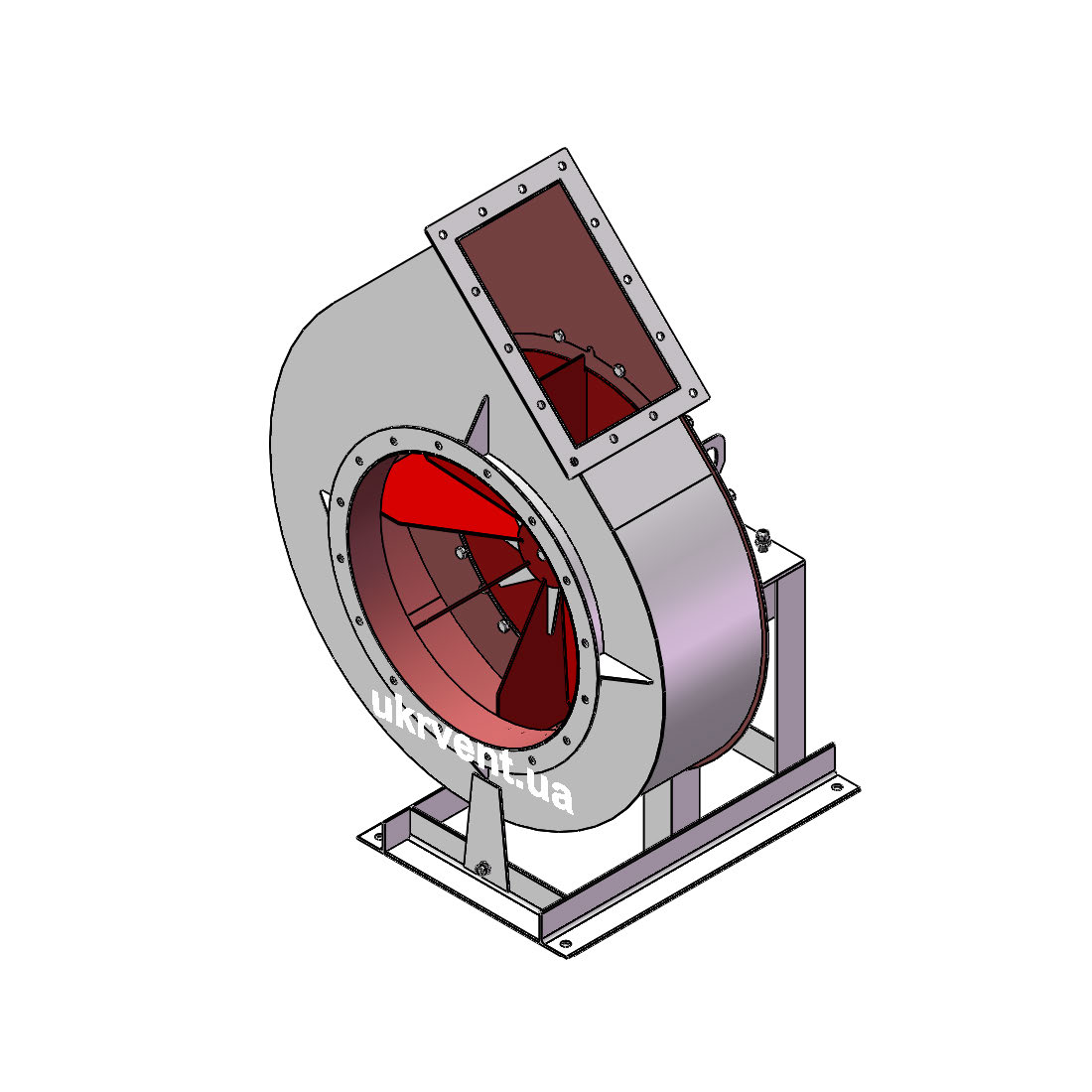 Вентилятор ВЦП5-45-6,3.2 (0,9Dн)-1-Пр45-ОН-ст3-1081-(без дв.)5,5-1500-1455-80-У2