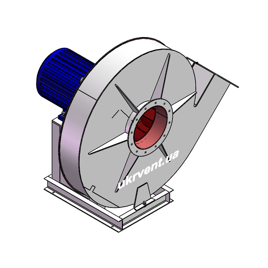 Вентилятор ВВД-12,5.1 (Dн)-1-Л315-ВЗ-AISI316Ti-1081-(з дв.)75-1500-1470-200-У2