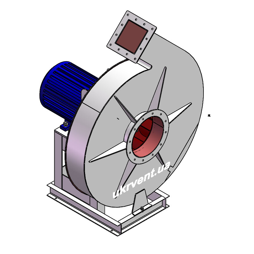 Вентилятор ВВД-12,5.1 (Dн)-1-Л45-ВЗ-AISI316Ti-АДЧР1081-(з дв.)90-1500-1470-80-У2
