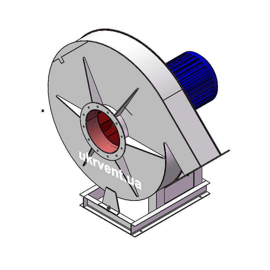 Вентилятор ВВД-12,5.1 (Dн)-1-Пр135-ВЗ-AISI316Ti-1081-(з дв.)75-1500-1470-200-У2