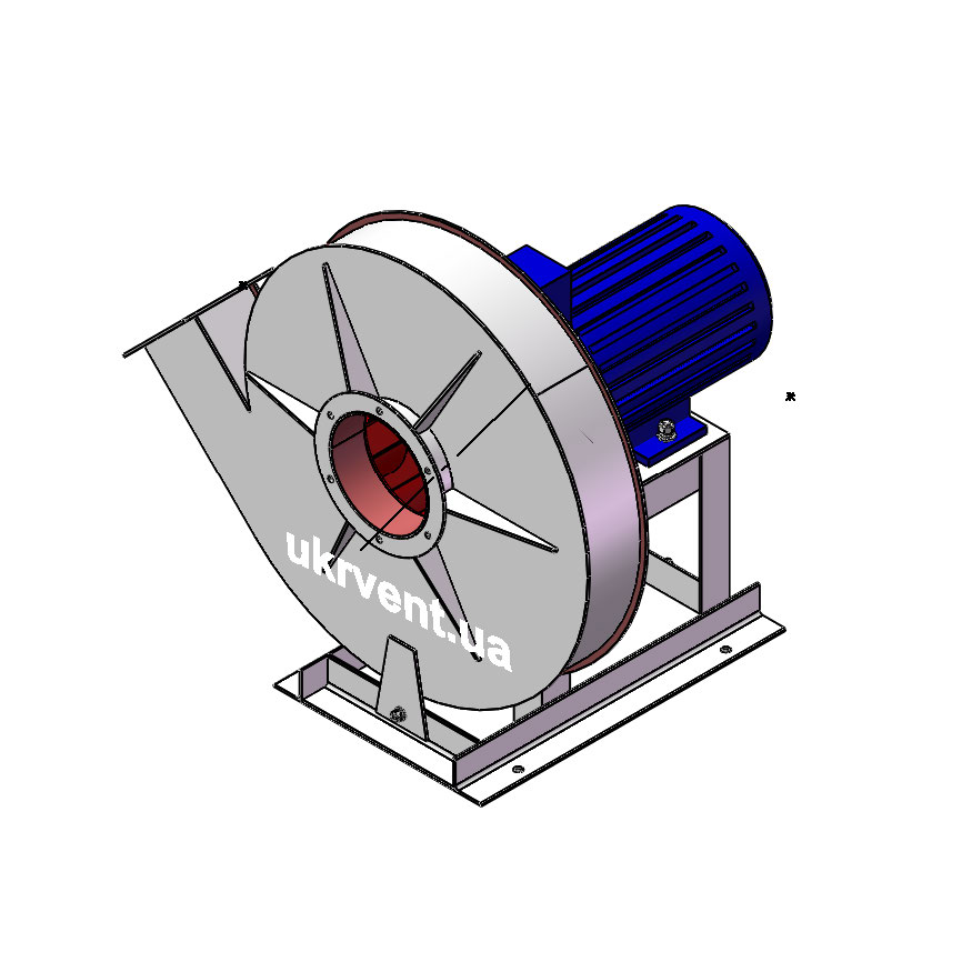 Вентилятор ВВД-5.1 (Dн)-1-Пр315-ВЗ-AISI430-1081-(з дв.)1,5-1500-1420-200-У2