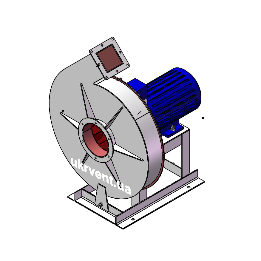 Вентилятор ВВД-5.1 (Dн)-1-Пр45-ВЗ-AISI430-1081-(з дв.)1,5-1500-1420-80-У2